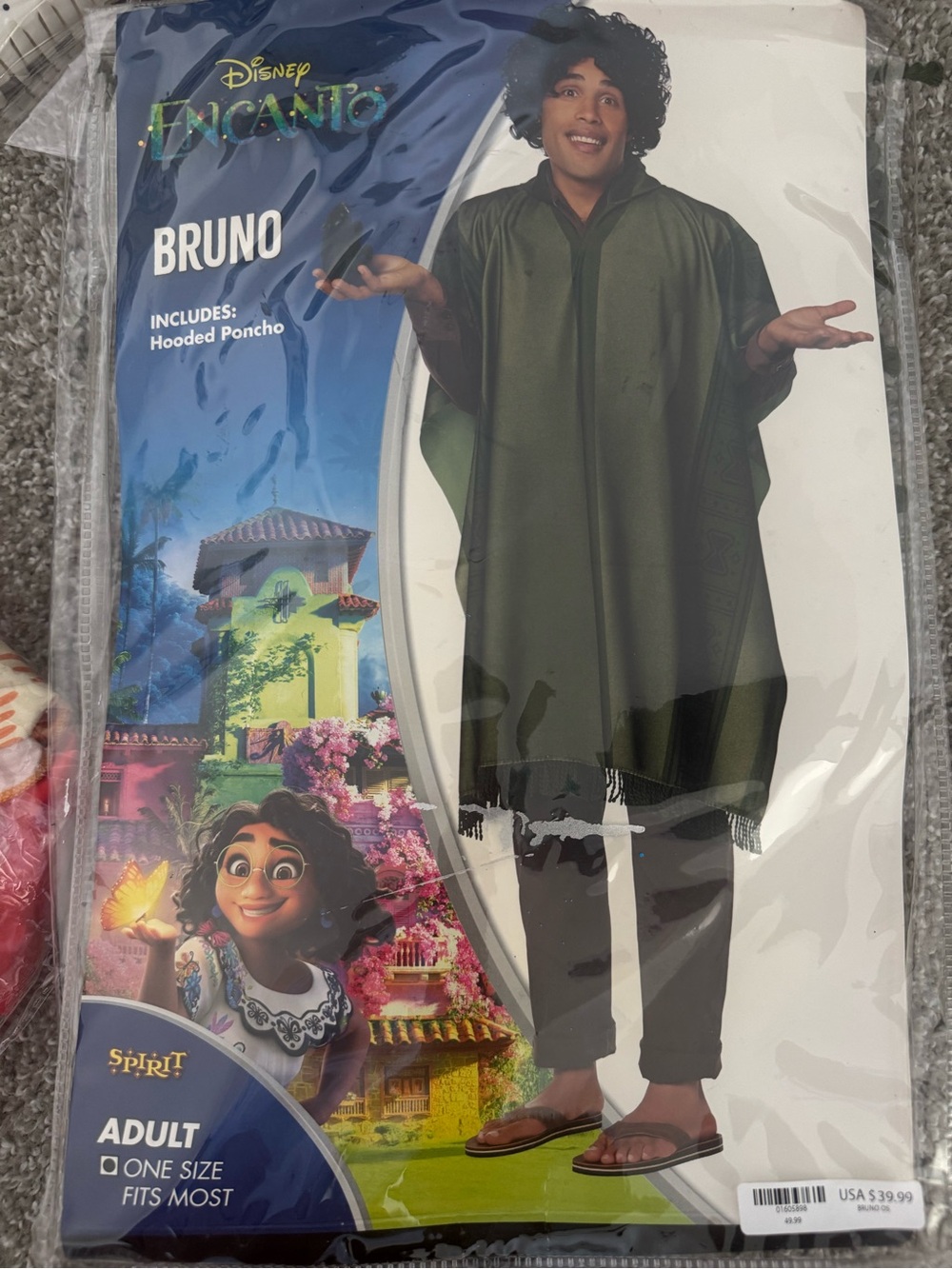 Disney Bruno Hooded Poncho Costume - Dark Olive Green